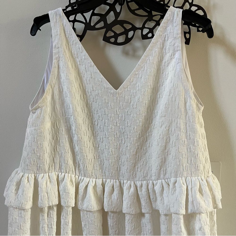 Naya Rea Mila Peplum Midi Fairy Peasant Boho Dress in White 12 NWOT - Picture 6 of 12